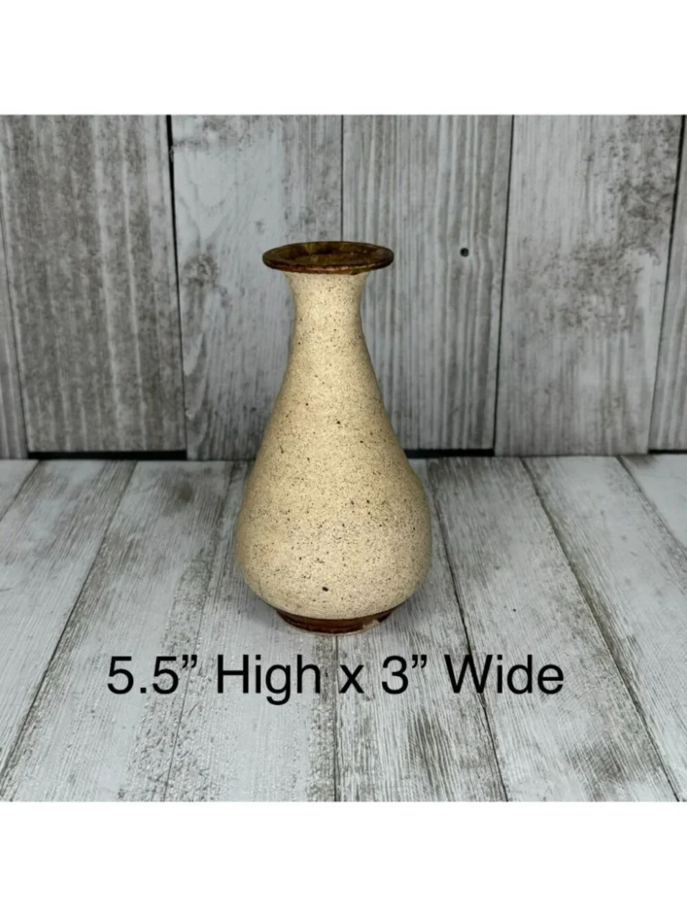Vintage Tonala Jalisco Handpainted Mexican Folk Art Sandstone Pottery Bud Vase
